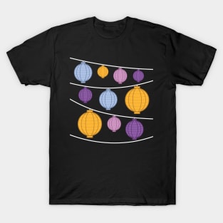 Lanterns | Purple Pink Orange Yellow Gray T-Shirt